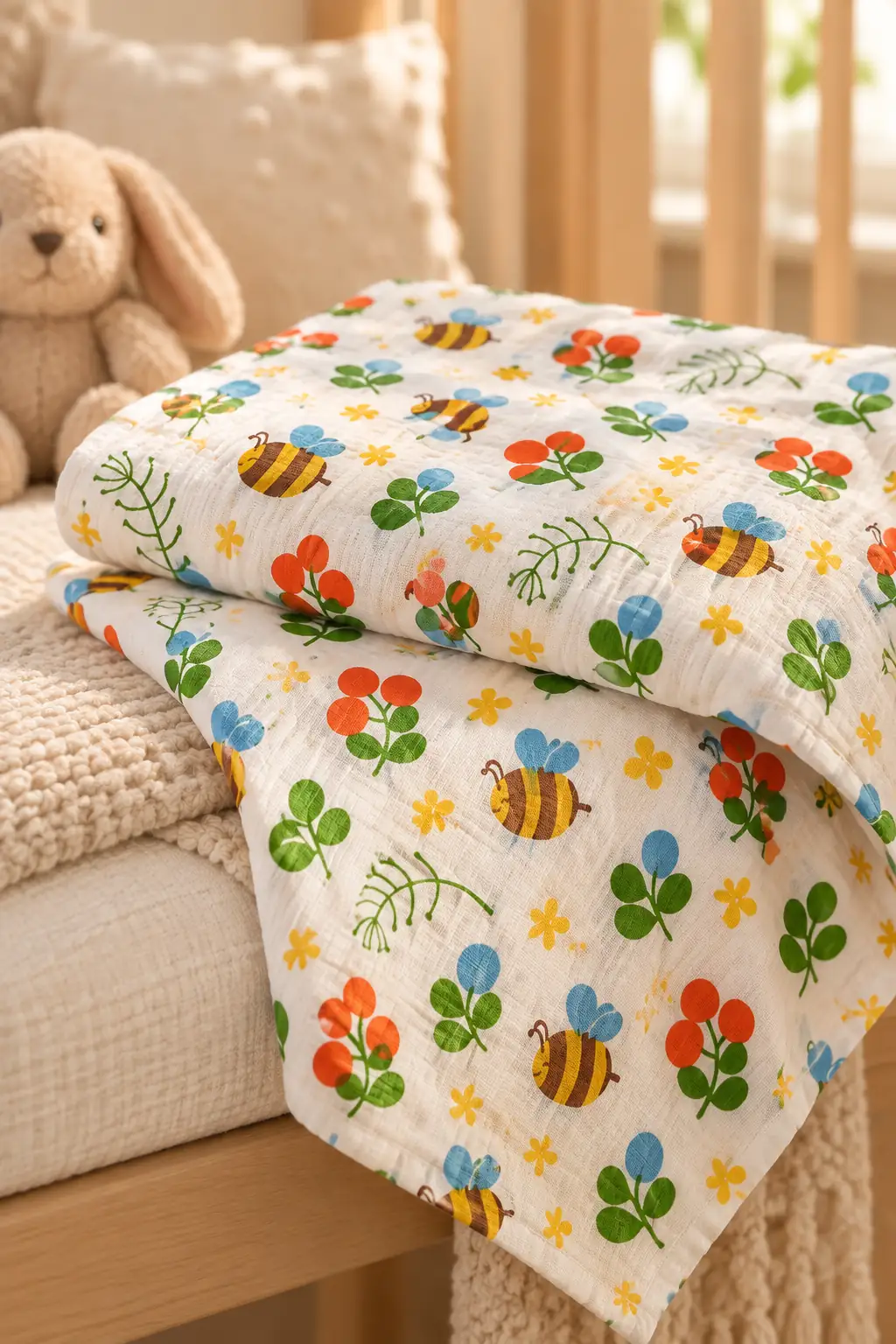 Cotton Collection Müslin Bebek Battaniye Arı 3