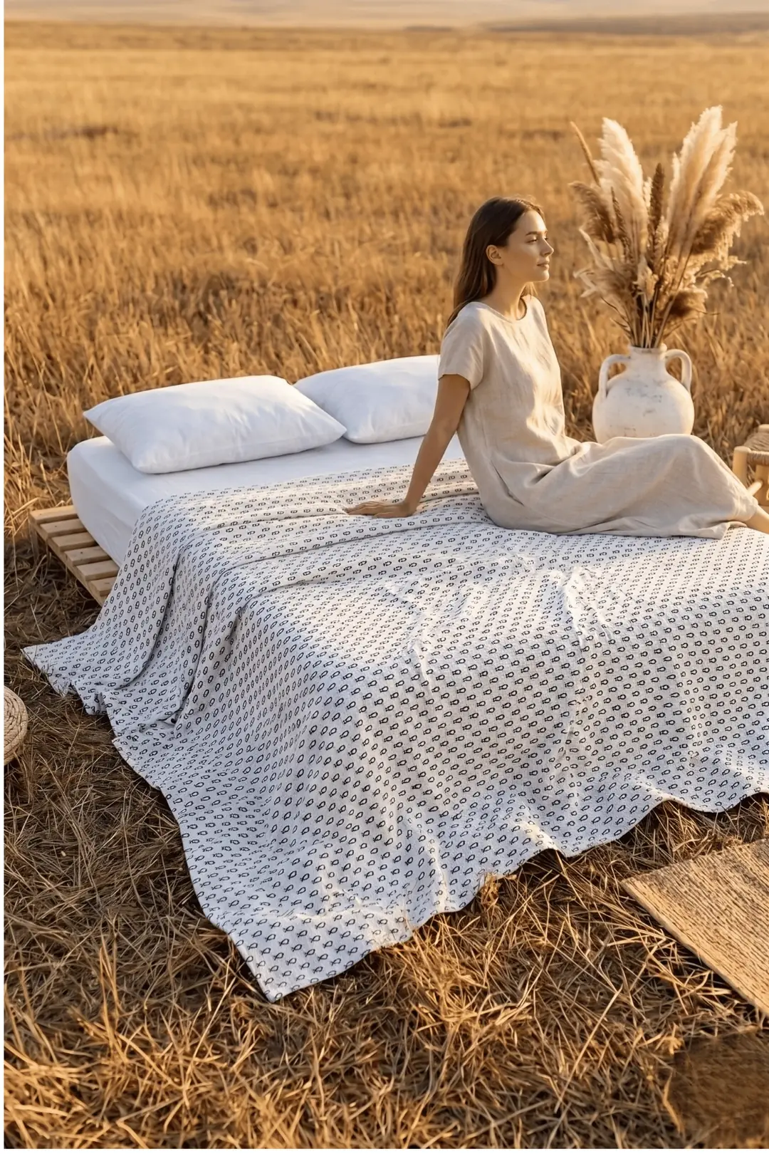 Cotton Collection Tek Kişilik Pike Balık 3