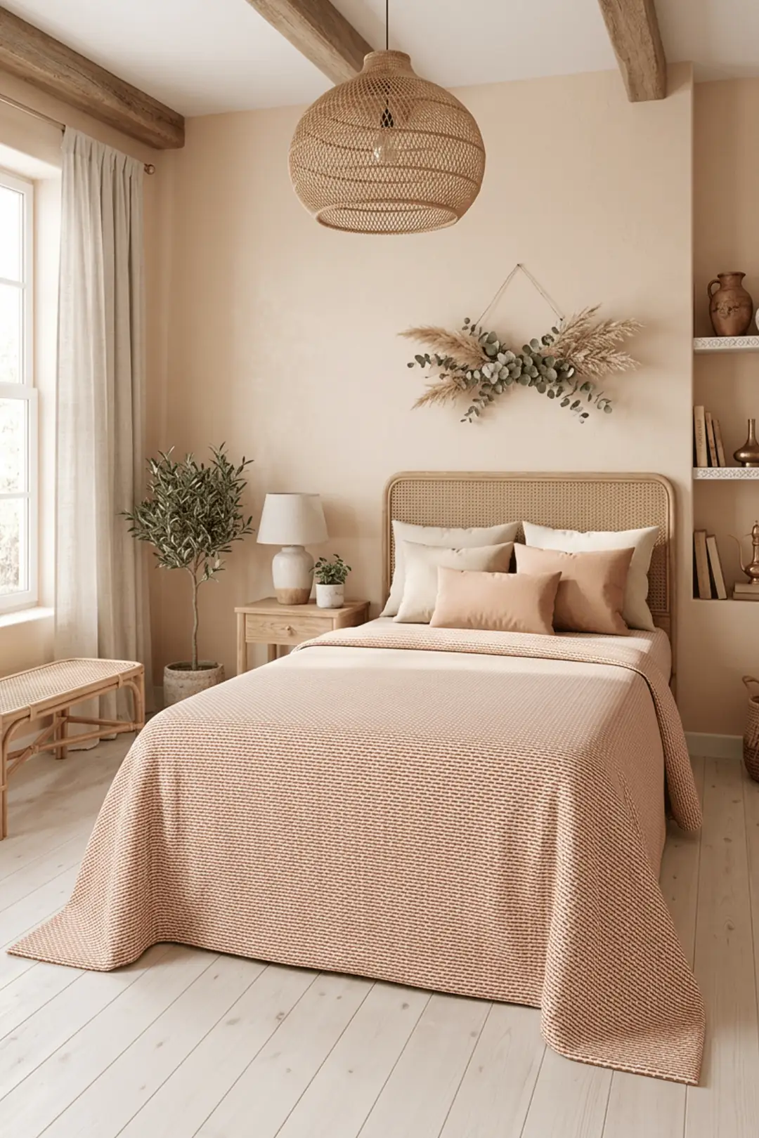 Cotton Collection Dash Tek Kişilik Pike Kiremit 160x230 cm 7