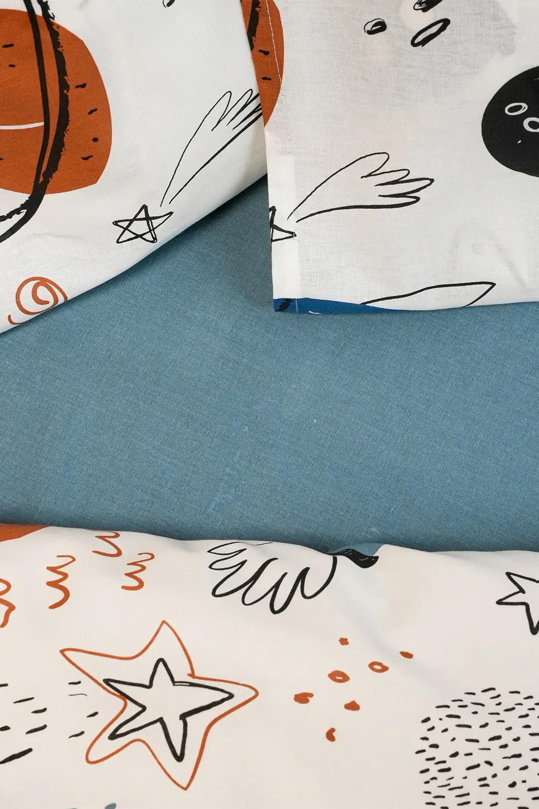 Cotton Collection %100 Pamuk Bebek Nevresim Takımı Space 6
