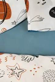 Cotton Collection %100 Pamuk Bebek Nevresim Takımı Space 6