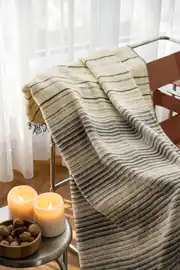 Cotton Collection New Line Pamuklu TV Battaniyesi Gri 3