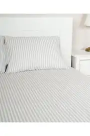 Cotton Collection Tek Kişilik Çizgili Çarşaf Seti Reveboheme 6