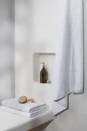 Cotton Collection Banyo Havlusu Marin Beyaz 2