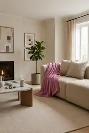La Notte Soft Elegant Çift Kişilik Battaniye Gül Kurusu 1