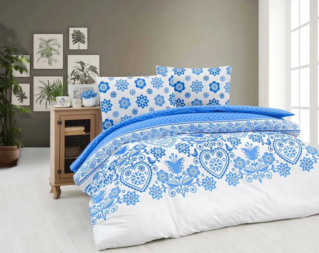 Cotton Collection Ranforce Çift Kişilik Nevresim Takımı Tulip