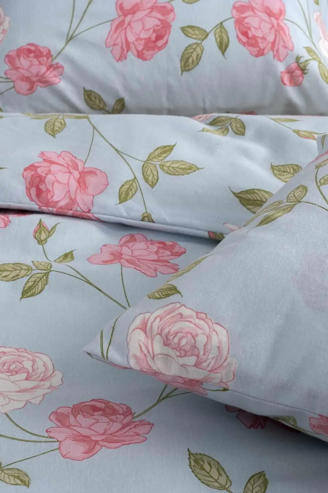 Cotton Collection Kışlık Pazen Tek Kişilik Nevresim Seti Rose 6