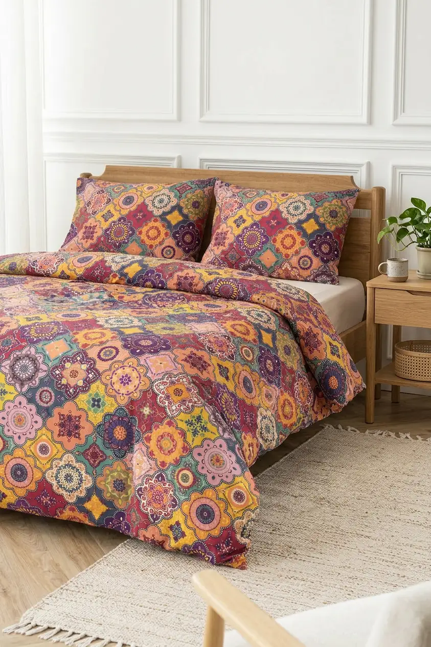 Cotton Collection Çift Kişilik Nevresim Seti Harmoni 4