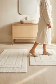 Cotton Collection 2'li Klozet Takımı Trend Krem 60x100+50x60 1
