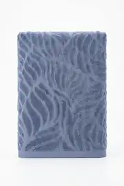 La Notte Flora Queen Kadife Banyo Havlusu İndigo 70x150 cm 5