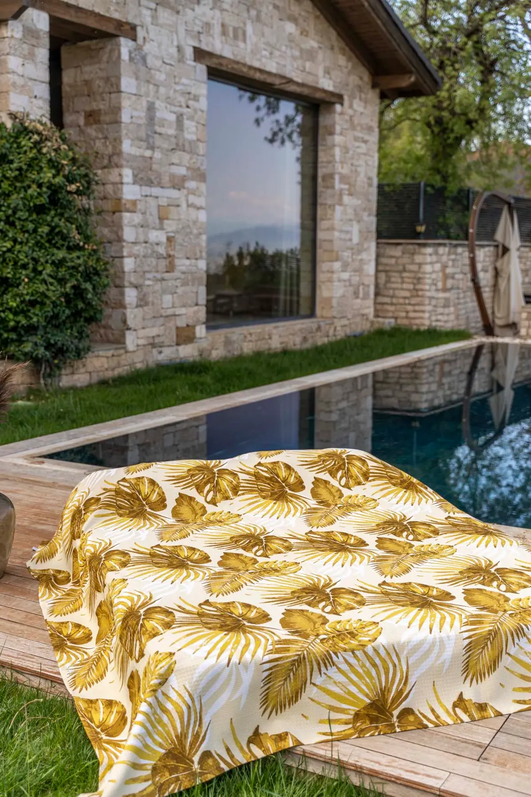 Cotton Collection Tek Kişilik Yatak Örtüsü Palmera
