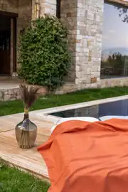 Cotton Collection Çift Kişilik Yatak Örtüsü Kiremit 9