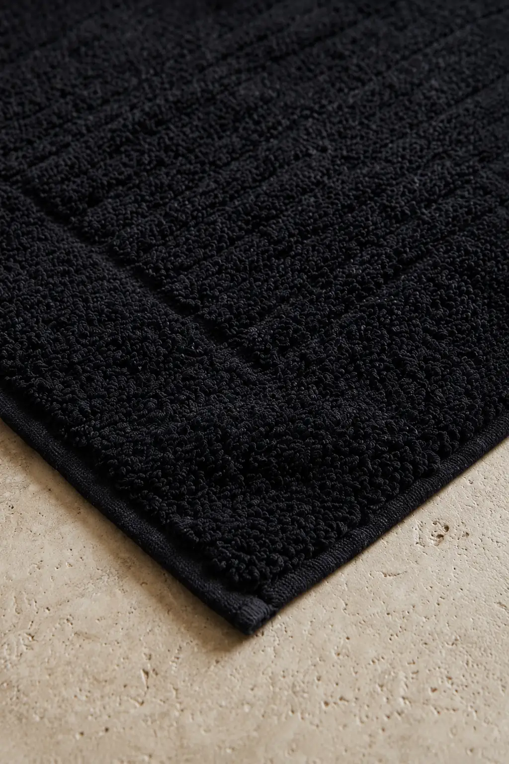 La Notte Solid Color 50x70 Havlu Paspas Siyah 3