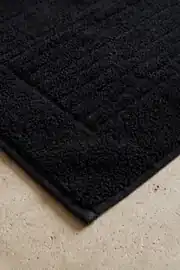 La Notte Solid Color 50x70 Havlu Paspas Siyah 3