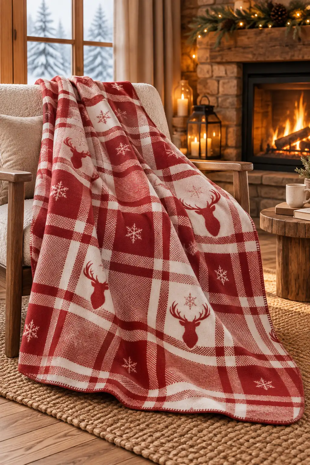 La Notte Tek Kişilik Battaniye Red Deer