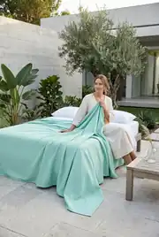 Cotton Collection Pike Çift Kişilik Pike Yeşil 2