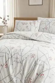 Cotton Collection Flanel Çift Kişilik Nevresim Takımı White 2