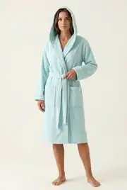 Cotton Collection Bukle Large Bornoz Düz Mint 2