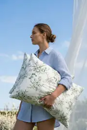 Cotton Collection Ranforce 2'li Yastık Kılıfı Olıve Garden 1