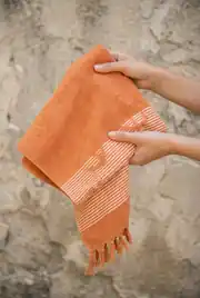 Cotton Collection Bukle Plaj Havlusu Çapa Orange 3