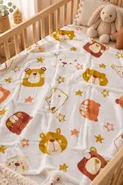 Cotton Collection Müslin Bebek Örtü Little Bears 2