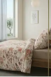 Cotton Collection Tek Kişilik Lastikli Çarşaflı Nevresim Takımı Lilyum 2
