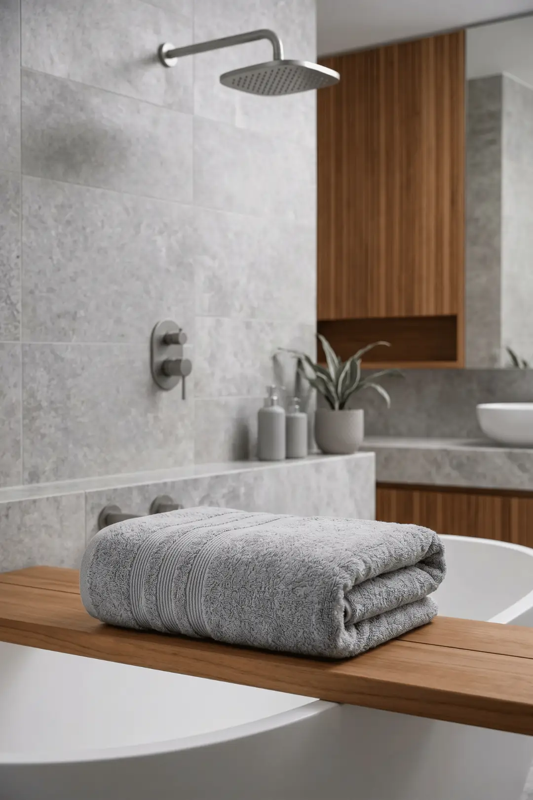 Cotton Collection Banyo Havlusu Gri 5