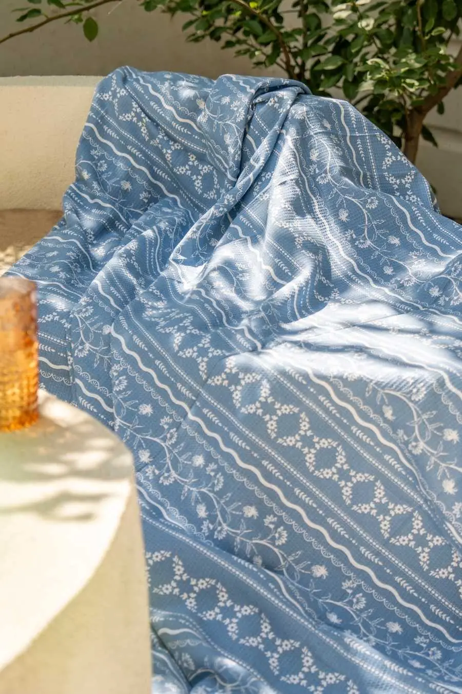 Cotton Collection Tek Kişilik Pike Blue Cottage 160x230 9