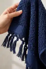 Cotton Collection Bukle Banyo Havlusu Peşkir 70x140 Lacivert 2