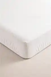 Cotton Collection Çift Kişilik Sıvı Geçirmez Fitted Yatak Alezi Beyaz 140x200 3