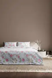 Cotton Collection Kışlık Pazen Çift Kişilik Nevresim Seti Rose 4