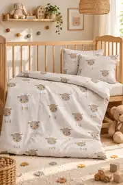 Cotton Collection %100 Pamuk Ranforce Bebek Nevresim Takımı Little Sheeps 1