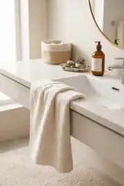 Cotton Collection Banyo Havlusu Krem 4