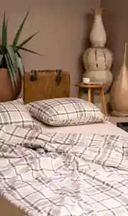 Kışlık Pazen Tek Kişilik Nevresim Takımı Cream Beige 3