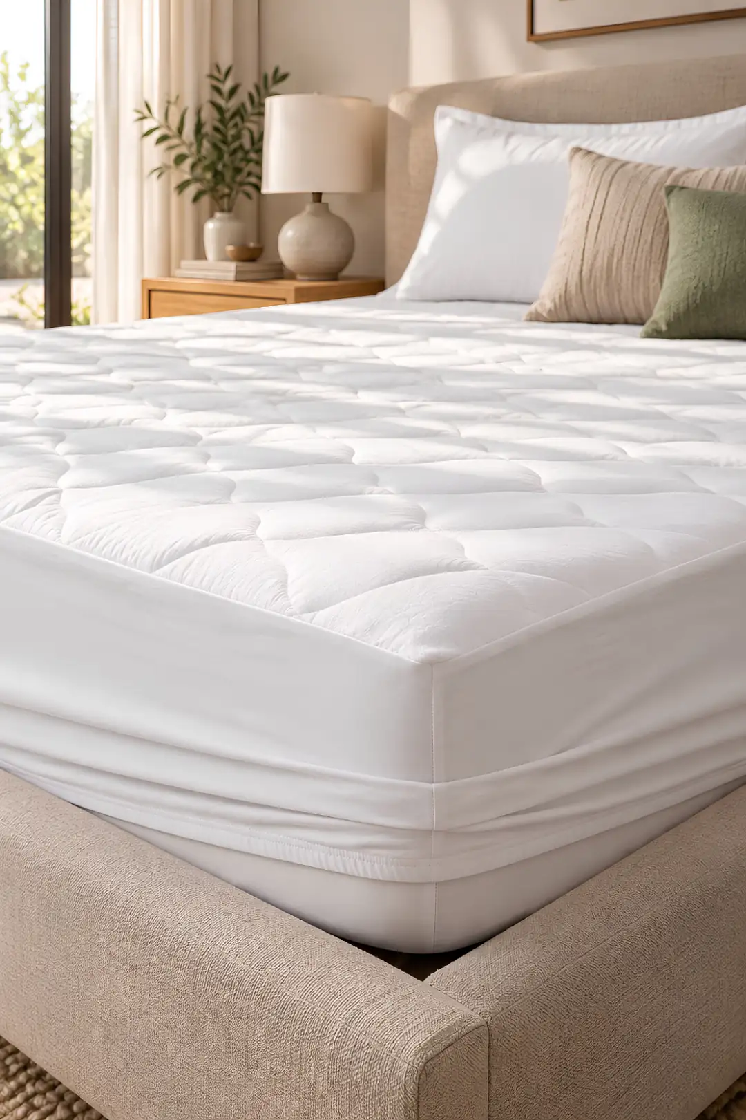 Cotton Collection Çift Kişilik Fitted Kapitone Yatak Alezi 140x200cm  1