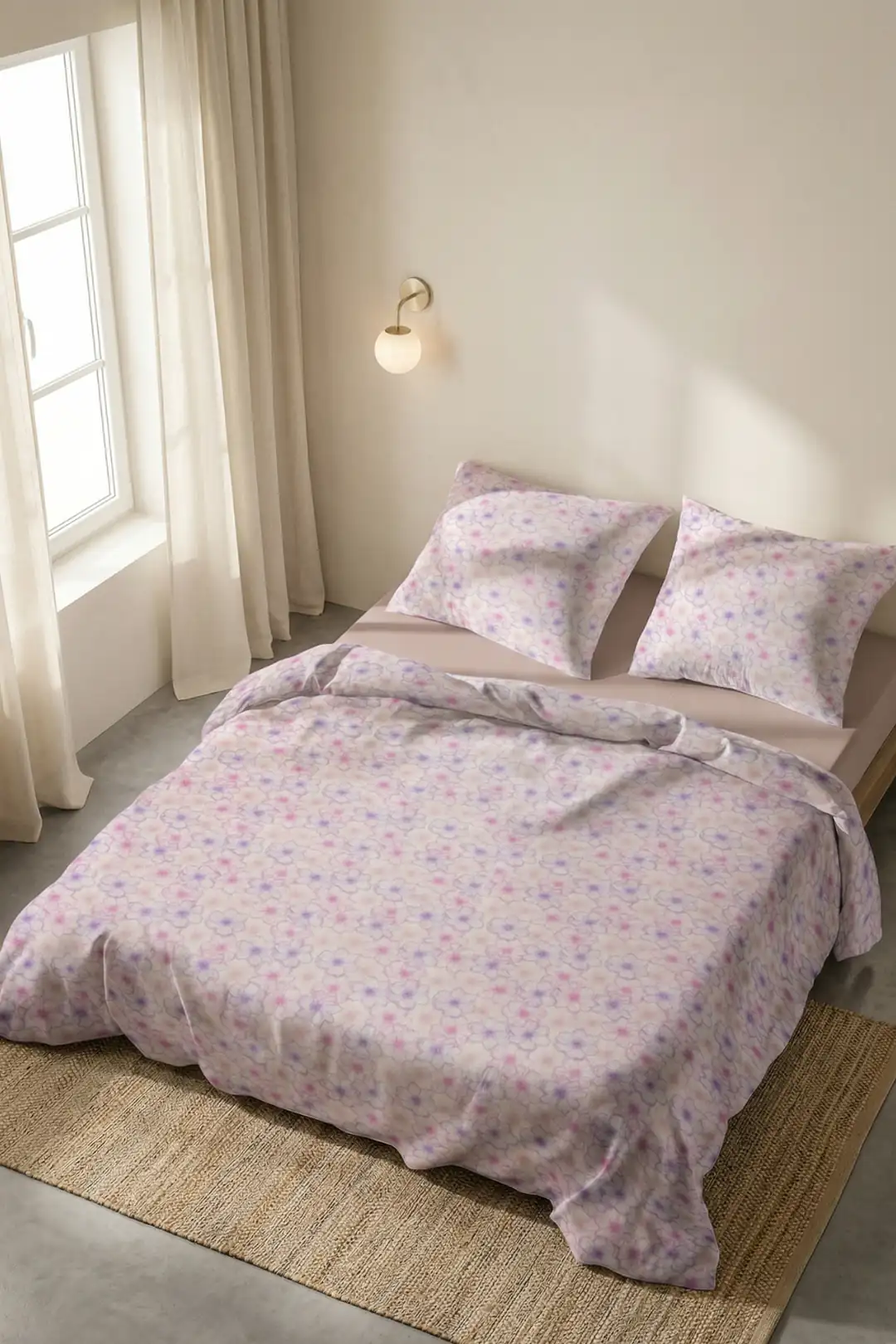 Cotton Collection Çift Kişilik Nevresim Takımı Menekşe 1