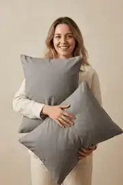 Cotton Collection Ranforce 2'li Yastık Kılıfı Gri 2