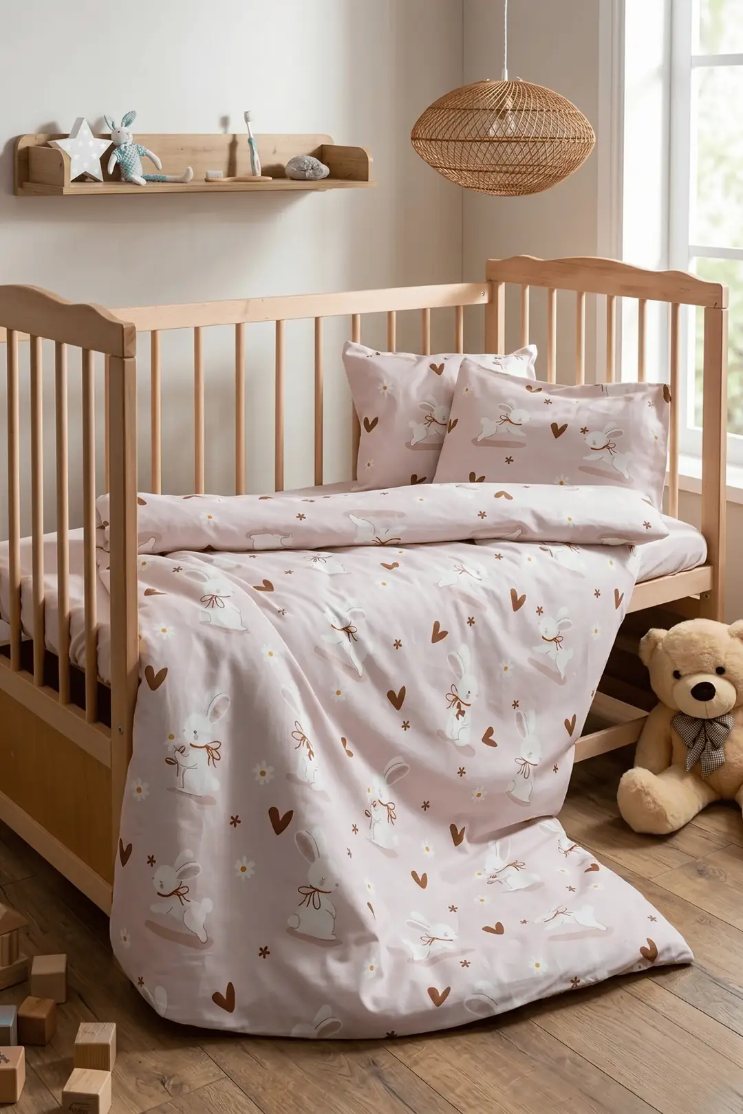 Cotton Collection %100 Pamuk Bebek Nevresim Takımı Bunnies