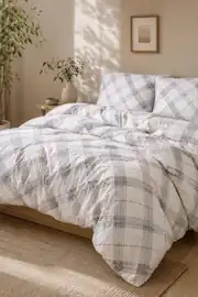 Cotton Collection Ranforce Çift Kişilik Nevresim Seti Grey Red 1