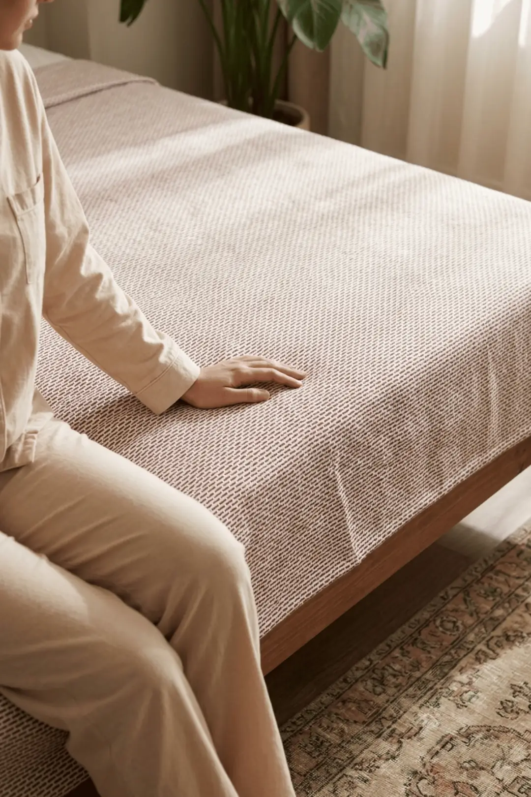 Cotton Collection Dash Çift Kişilik Pike Kahve 210x230 cm 6