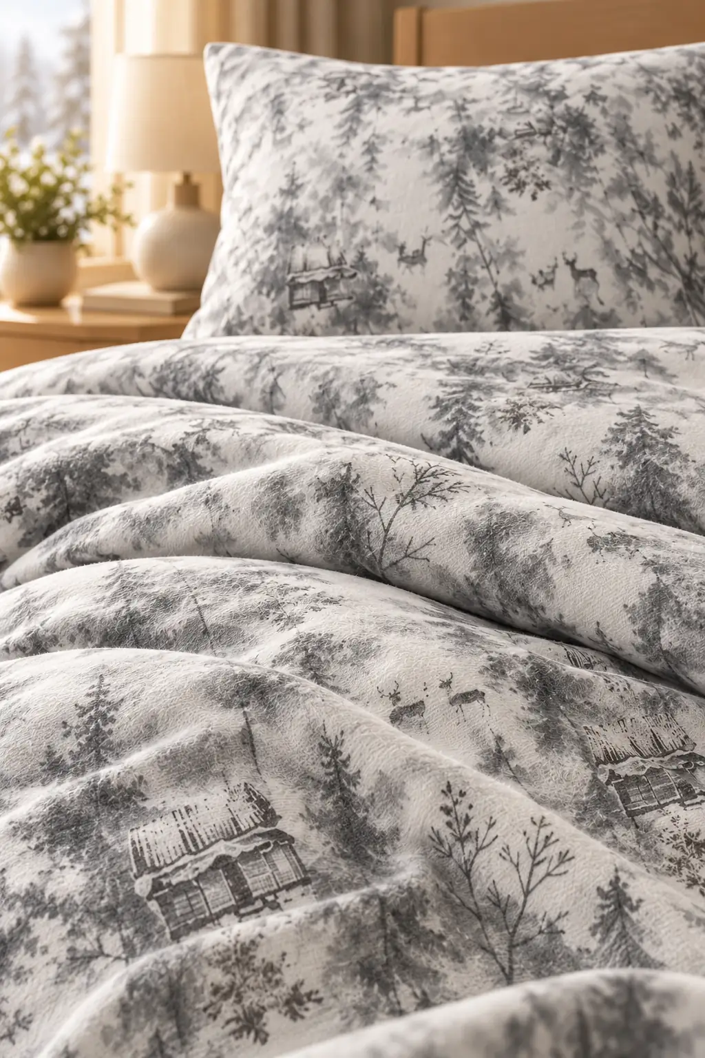 Cotton Collection Flanel Çift Kişilik Nevresim Seti Efect 3