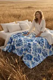 Cotton Collection Tek Kişilik Pike Akdeniz 1