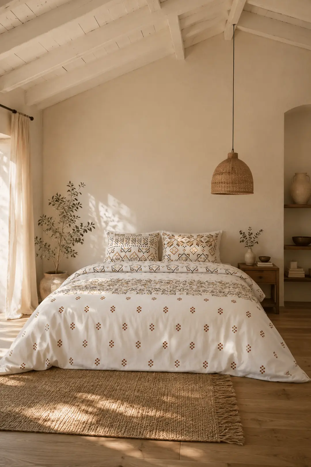 Cotton Collection Kışlık Pazen Çift Kişilik Nevresim Seti Boho Pearl