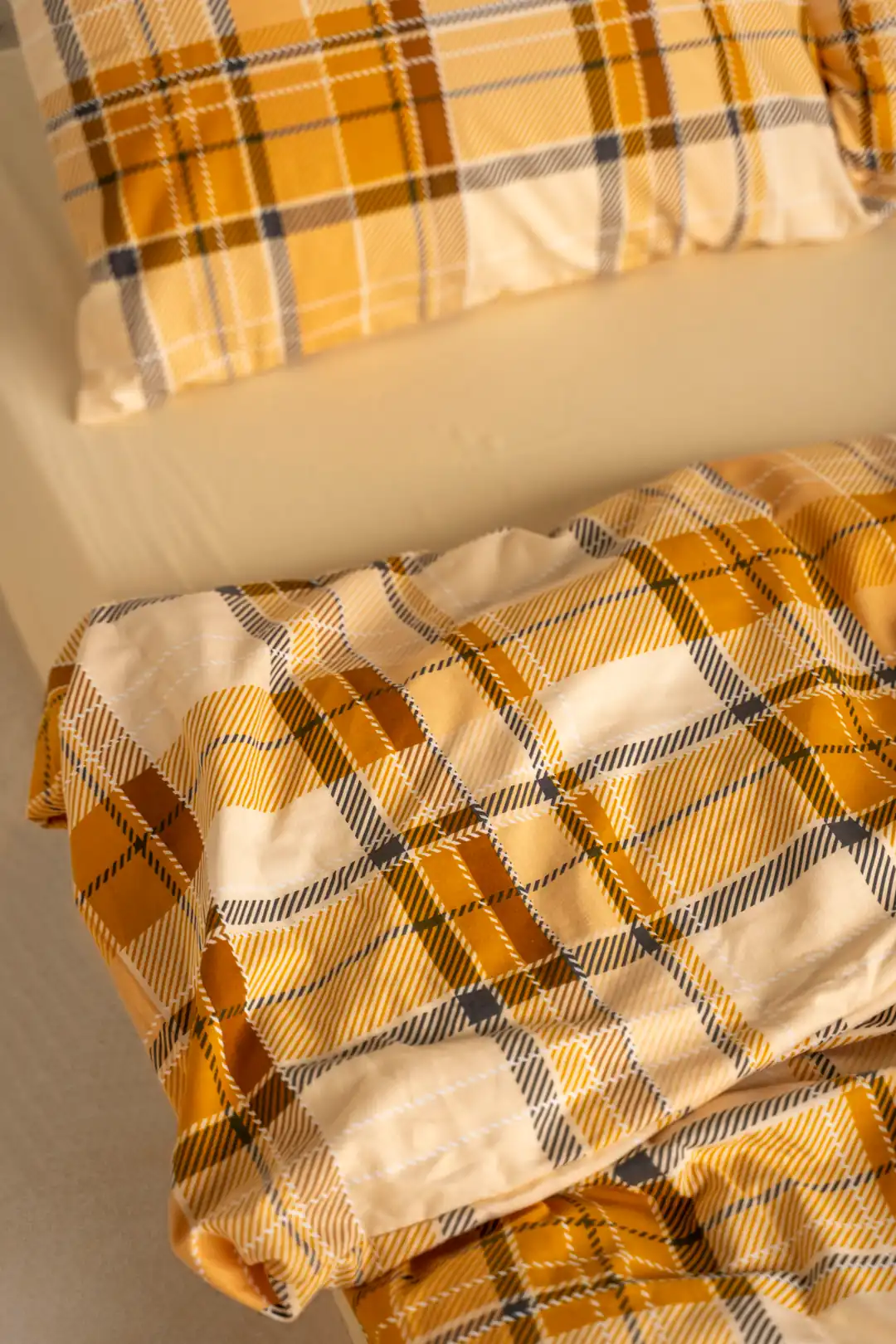 Kışlık Pazen Çift Kişilik Nevresim Takımı Yellow Beige 3