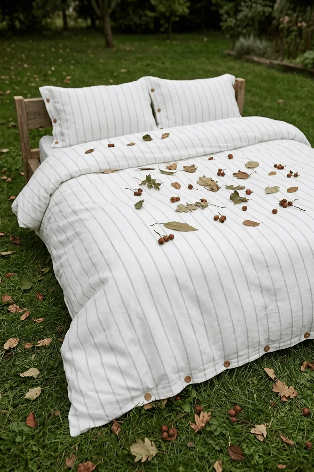 Cotton Collection Tek Kişilik Çizgili Nevresim Seti Rayuna