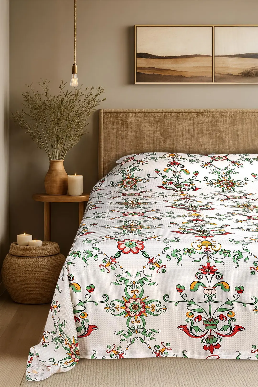 Cotton Collection Çift Kişilik Yatak Örtüsü Carmina