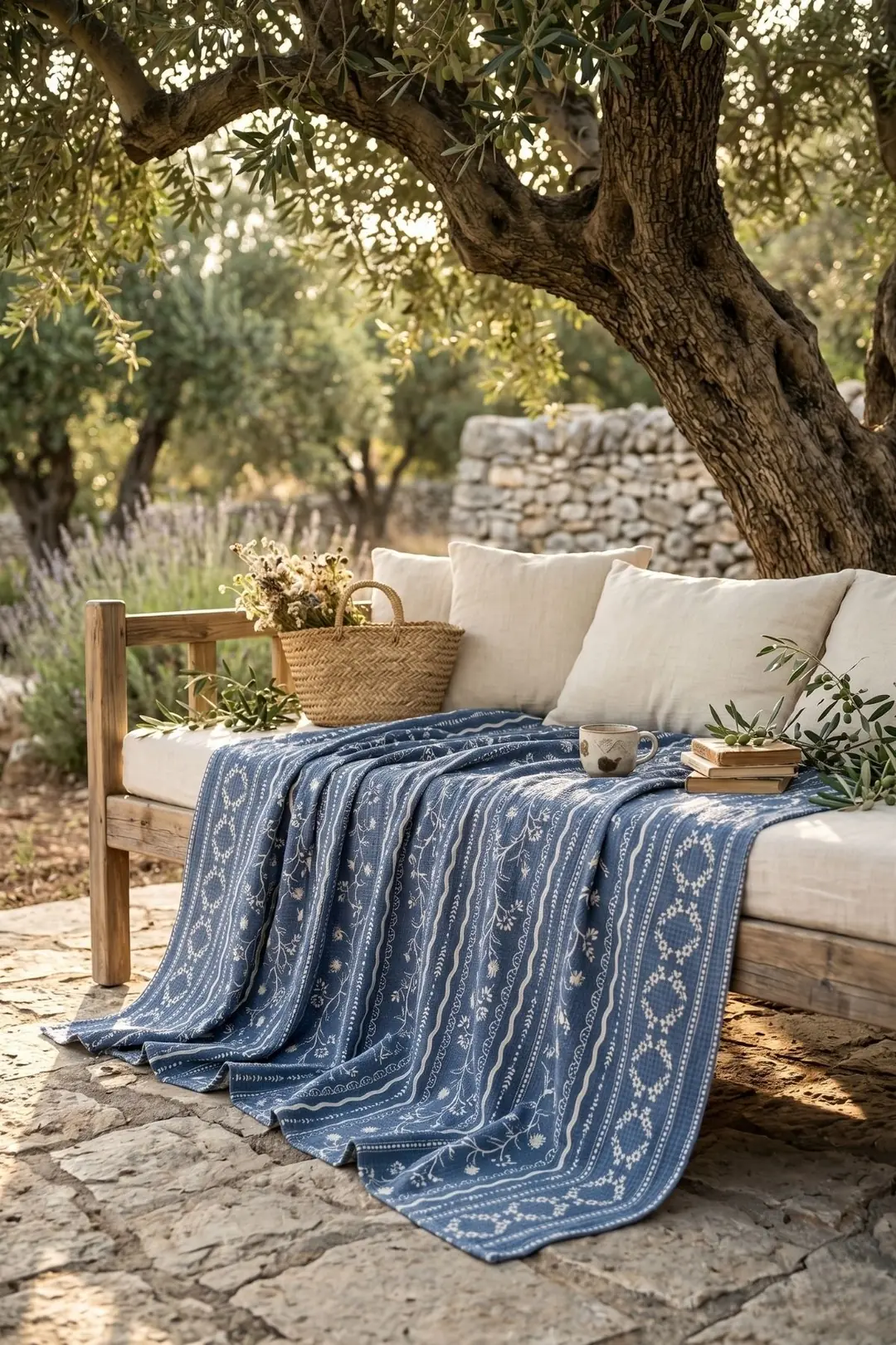 Cotton Collection Tek Kişilik Pike Blue Cottage 160x230 6
