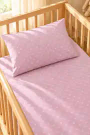 Cotton Collection %100 Pamuk Ranforce Bebek Çarşaf Seti Pink 2