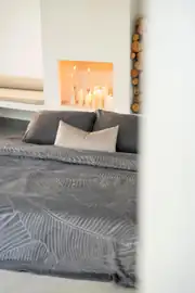 La Notte Çift Kişilik Embos Battaniye Gri 3