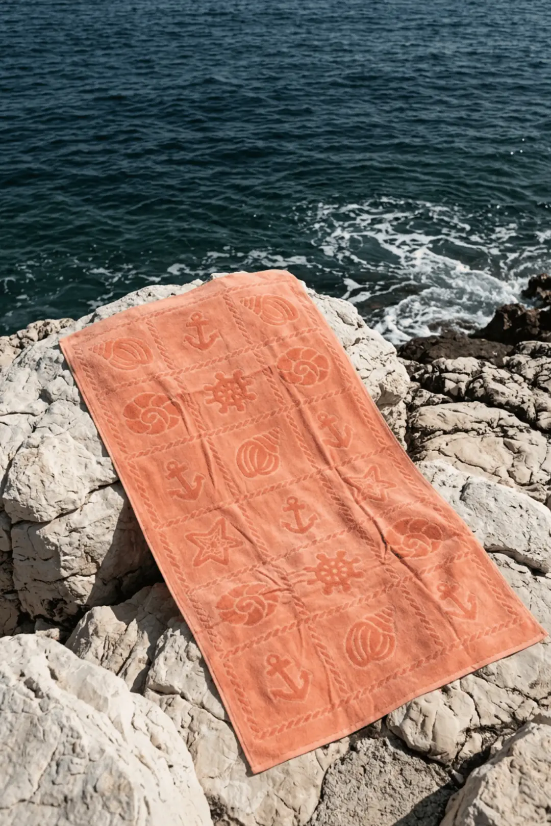 La Notte Summer Anchor %100 Pamuk Plaj Havlusu Somon 70x140 8